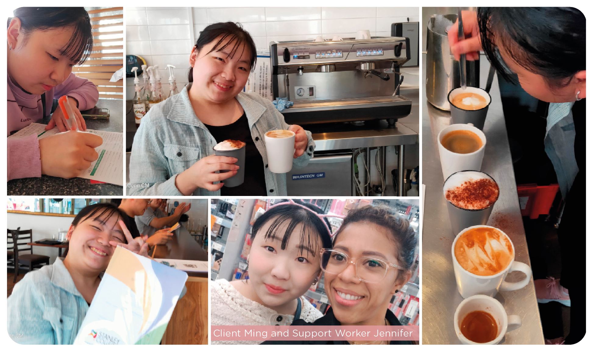 Client Ming and Support Worker Jennifer